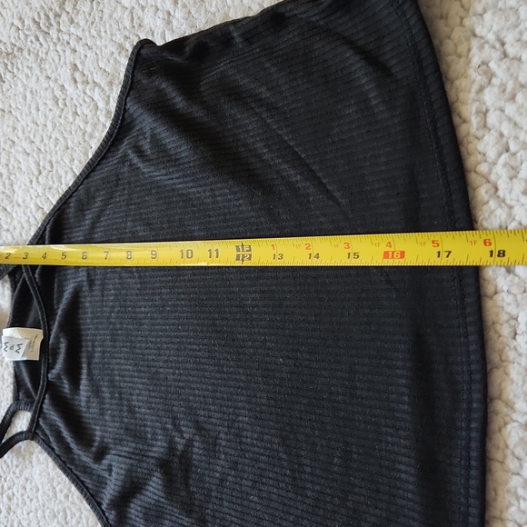 H&M Black Smocked Cami Tank Top Sz M and M&M Black Raceback Tank Top Sz L NWTs - Picture 11 of 14